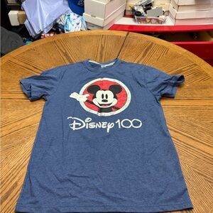 Disney Navy Blue Mickey 100 Graphic Short Sleeve Tee